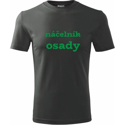 Tričko náčelník osady dárky pro chataře grafitové