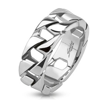 Šperky4U Pánský ocelový prsten proplétaný OPR1043