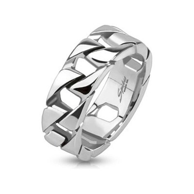 Šperky4U Pánský ocelový prsten proplétaný OPR1043