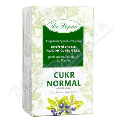 Dr.Popov Čaj Cukr normal 20 x 1,5 g