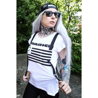 Tričko metal Rammstein Suspender biela