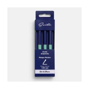 Sentio Химикалка 1.0mm Blue 3 броя