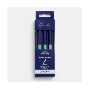 Sentio Химикалка 1.0mm Blue 3 броя