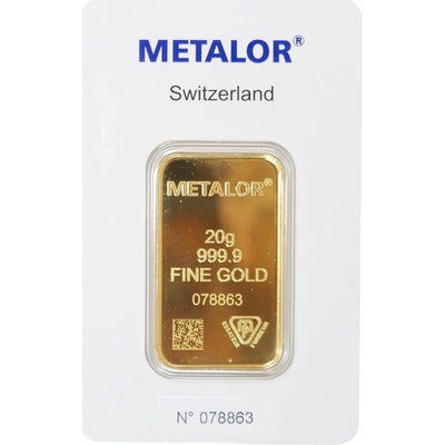 Metalor Investiční zlatý slitek 20 g
