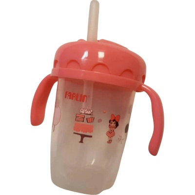 Farlin hrnček Gulu mäkké náustok 240 ml ružový
