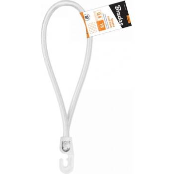 Bradas Фиксираща гума с кука 18cm 25pcs White PVC BUNGEE (BCH3-0418WH-E)