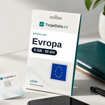 eSIM Evropa 5 GB / 29 dní - Evropa C3733E