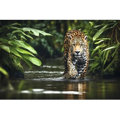 Obraz na plátně Jaguar lurking 150x100cm