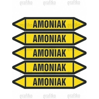 Grafiko | Amoniak - Materiál fólie s ochrannou laminací, Rozměr aršík 5ks šipka 250x52mm