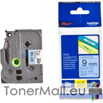 Image 1 of Brother Tape Black on Blue Brother TZ-521