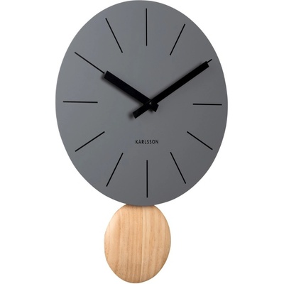 Present Time Tmavě šedé nástěnné hodiny Lora 30 cm