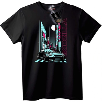 NOONEBRAND Тениска Неонов Godzilla в grad - 2XL, White