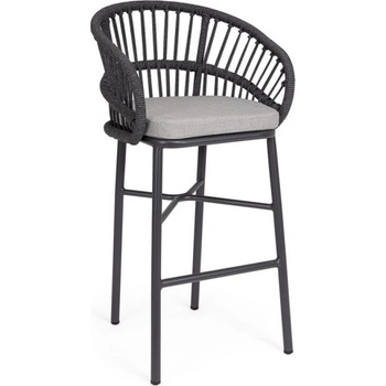 Bizzotto Odivelas АНТРАЦИТ БАР СТОЛ С ВЪЗГЛАВНИЦА (0665525)