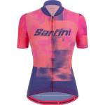 Santini Фланелка с къс ръкав за колоездене Santini Women's Forza Indoor Jersey Cycling jersey - Atomic Orange (156-3144-0113)