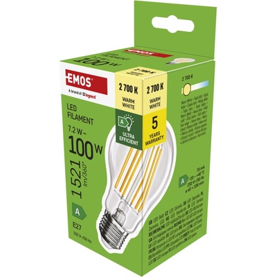 Emos LED FLM A60 7,2W100W 1521lm E27 WW A CLASS