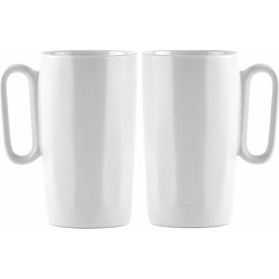 Fuori Vialli Design Biele hrnčeky z kameniny v súprave 2 x 330 ml