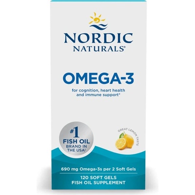 Nordic Naturals Omega-3 citrón 120 softgel kapslí