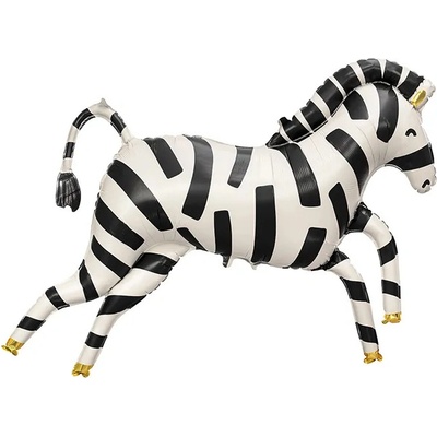 PartyDeco 100 x 82 cm fóliový balónek Zebra