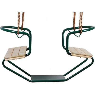 JustFun kovová dvouhoupačka Panda zelená