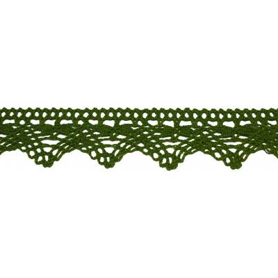 Bavlnená paličkovaná krajka 2024/32mm khaki/5m