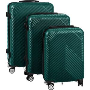 Trizand Комплект куфари за пътуване Trizand 27672 3 броя - Зелен (27672)