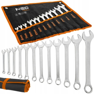 Neo Tools Klíče očkoploché 6-22 mm 12 ks 09-752