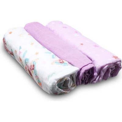 BabyOno bambusové Violet 70x70 cm 3 ks