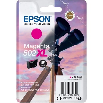 Epson 502XL T02W340 магента (magenta) оригинална касета (C13T02W34010)