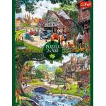 Trefl - Puzzle 2x500 Idyllic Life - 500 piese
