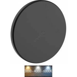 Wojnarowscy Led външно стенен осветител piatta led/9w/230v 3000/4000/6000k ip44 черен (wj0529)
