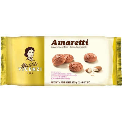 Matilde Vicenzi Amaretti jemné italské mandlové sušenky 175 g