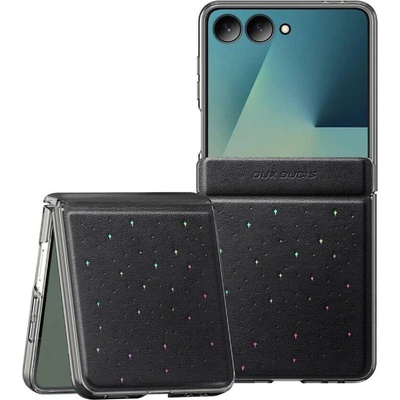 Dux Ducis Луксозен Калъф за Samsung Z Flip 7, Dux Ducis Leather Stex Case, Черен (6971824154856)
