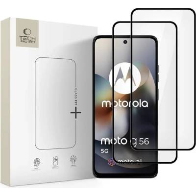 Tech-Protect Glass Fit+ 2 броя закалени протектори за Motorola Moto G56 5G черен