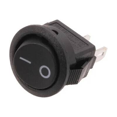 T-Led Vypínač kolébkový 250V/2A černý