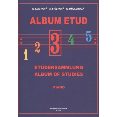 ALBUM ETUD 3 PIANO Kleinová, Fišerová, Müllerová