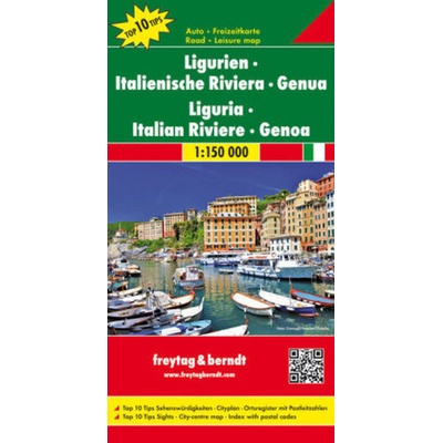 Freytag & Berndt Auto + Freizeitkarte Ligurien Italienische Riviera Genua. Freytag Berndt Road Map Liguria Italian Riviere G