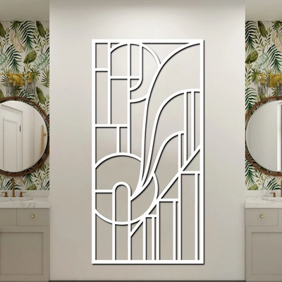 dřevo života Dřevěný panel na zeď GATSBY II Rozměry (cm): 40x80, Zvolte barvu dekoru: Bílá