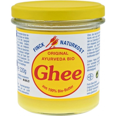 Finck Naturkost Ghee 100% Bio Ajurvédske maslo 220 g