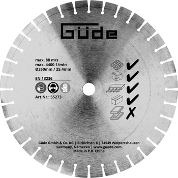 Gude Řezný kotouč 350 x 25,4 mm 55273