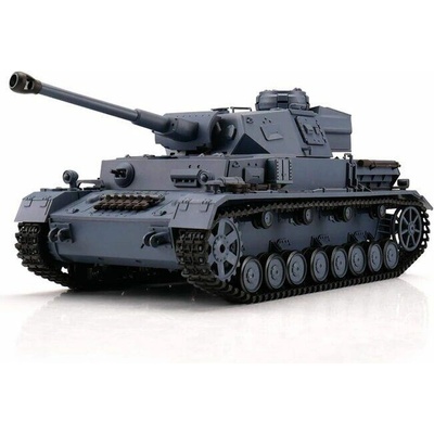 TORRO tank 1/16 RC PzKpfw IV provedení F2 šedá kamufláž - BB Airsoft+IR RTR (kovové pásy)