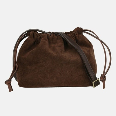 Wojewodzic Tmavohnedá dámska kabelka semišová crossbody 31989/Z03/S03