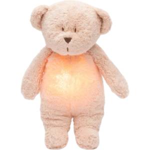 Moonie Мека играчка Moonie Organic 2.0 - Bear, с нощна лампа и успокояващи звуци, Rose (M-MRO2) - baby