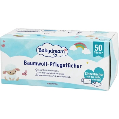 Babydream Bavlněné ubrousky 50 ks