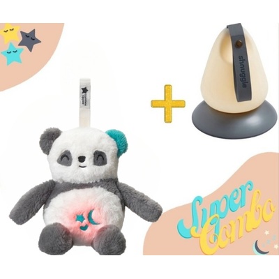 Супер комбо: Shnuggle Moonlight Преносима нощна лампа + Приятел за заспиване по избор Gro Deluxe (SHN-MOON+491647)