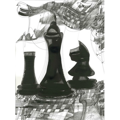 Luka Brase – Chess, 2023, 40x30cm