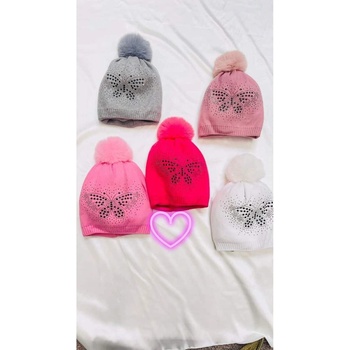 Image 1 of BestTime Детска зимна шапка с пух за момиче 6-11г