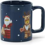 LEGO® Тъмносиня керамична детска чаша 300 ml Christmas Minifigures - LEGO® (40450801)