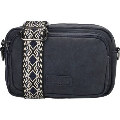 Beagles dámska crossbody kabelka Malaga s dekoratívnym popruhom modrá