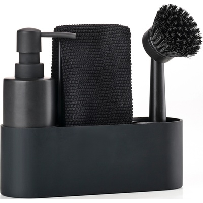 Zone Denmark Органайзер за аксесоари за мивка Singles 22 см черен 4 части (330446)