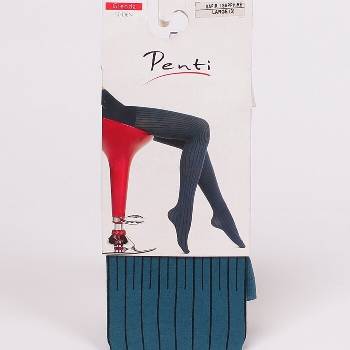 Мастилено син чорапогащник с черни райета 50 den